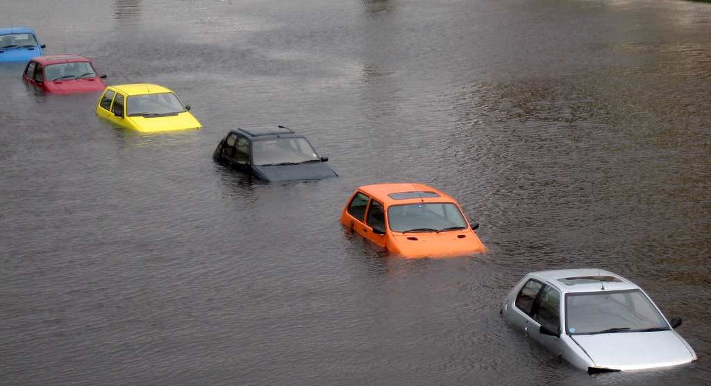 Image of cars in flood water
