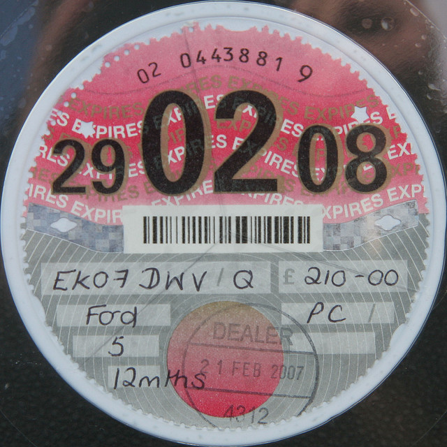 Image of tax disc